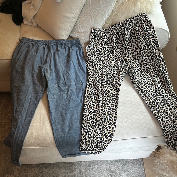 Leopard Print and Denim Women's Pants Set - Picture 4 of 4